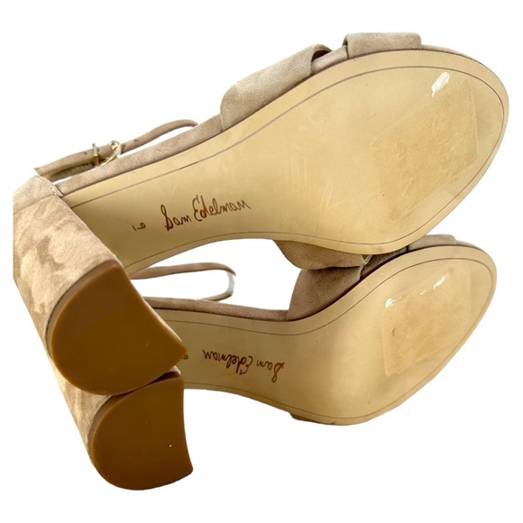 Sam Edelman | Yancy 9 Taupe Suede Block Heels‎